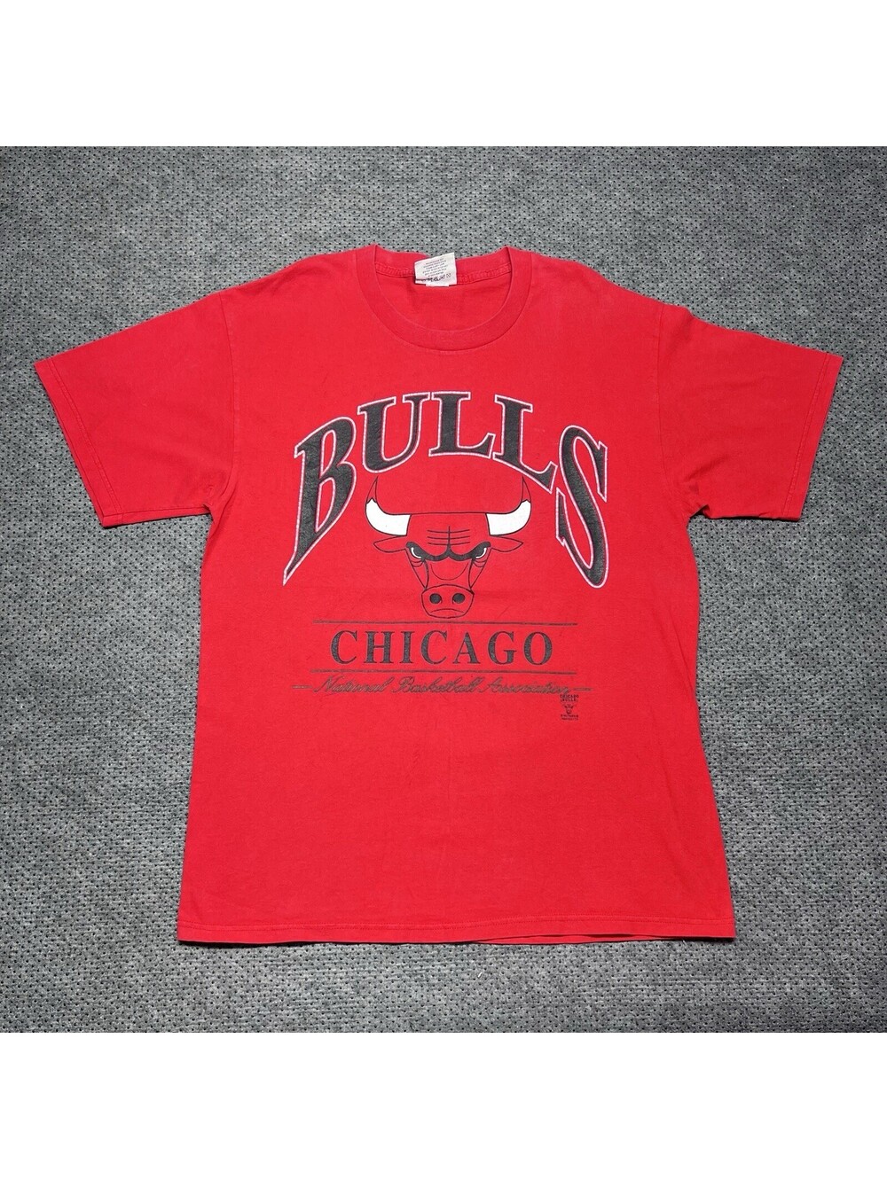 Vintage 90S Chicago Bulls Basketball T-Shirt Large RARE MENS RED LEE SPORTS